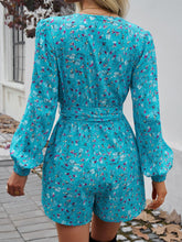 Load image into Gallery viewer, Tied Surplice Long Sleeve Romper