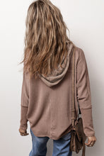 Load image into Gallery viewer, Pocketed Half Button Long Sleeve Hoodie