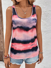 Load image into Gallery viewer, Tie-Dye Scoop Neck Wide Strap Tank