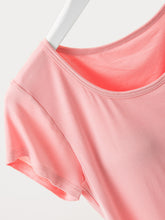 Load image into Gallery viewer, Round Neck Short Sleeve T-Shirt with Bra