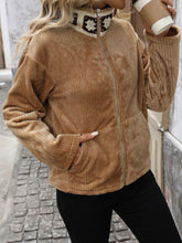 Load image into Gallery viewer, Perfee Pocketed Zip Up Collared Neck Long Sleeve Jacket