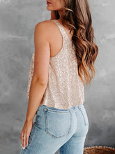 Load image into Gallery viewer, Sequin Scoop Neck Tank