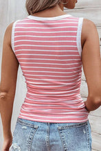 Load image into Gallery viewer, Striped Round Neck Tank