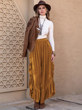 Load image into Gallery viewer, Slit Ruffled Wide Leg Pants
