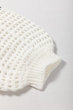 Load image into Gallery viewer, Contrast Striped Crochet Long Sleeve Knit Cover Up