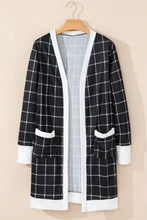 Load image into Gallery viewer, Plaid Open Front Long Sleeve Cover Up