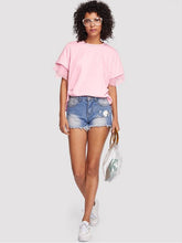 Load image into Gallery viewer, Round Neck Short Sleeve Top