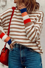 Load image into Gallery viewer, Striped Turtleneck Long Sleeve Sweater