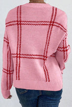 Load image into Gallery viewer, Contrast Round Neck Long Sleeve Sweater