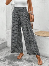 Load image into Gallery viewer, Tied Printed Wide Leg Pants