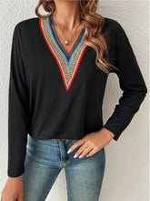 Load image into Gallery viewer, V-Neck Long Sleeve T-Shirt
