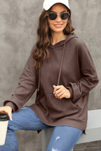 Load image into Gallery viewer, Waffle-Knit Long Sleeve Hoodie