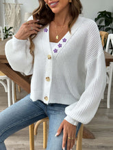 Load image into Gallery viewer, V-Neck Button Up Long Sleeve Cardigan