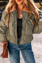Load image into Gallery viewer, Drawstring Collared Neck Long Sleeve Winter Coat