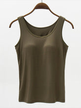 Load image into Gallery viewer, Full Size Wide Strap Modal Tank with Bra