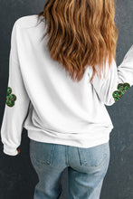 Load image into Gallery viewer, Sequin Lucky Clover Long Sleeve Sweatshirt