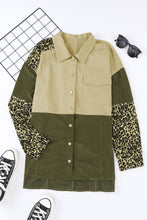 Load image into Gallery viewer, High-Low Leopard Snap Down Shacket
