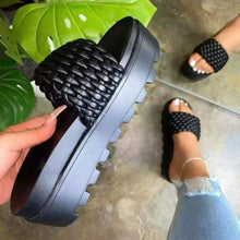Load image into Gallery viewer, PU Leather Open Toe Platform Sandals