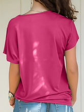 Load image into Gallery viewer, Asymmetrical Neck Short Sleeve T-Shirt