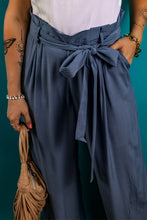 Load image into Gallery viewer, Tied Wide Leg Pants with Pockets