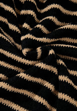Load image into Gallery viewer, Stripe Drop Shoulder Round Neck Sweater