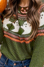 Load image into Gallery viewer, Ghost Round Neck Long Sleeve Sweater