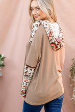 Load image into Gallery viewer, And The Why Printed Color Block Hooded Waffle Top