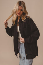 Load image into Gallery viewer, BiBi Button Up Washed Jacket with Pockets