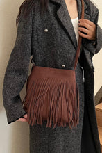 Load image into Gallery viewer, Suede Fringe Shoulder Bag