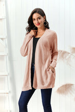 Load image into Gallery viewer, Cable-Knit Open Front Long Sleeve Cardigan
