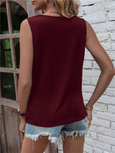Load image into Gallery viewer, Cutout Twisted Round Neck Tank