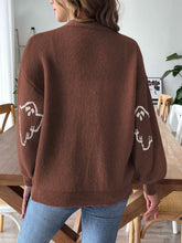 Load image into Gallery viewer, V-Neck Dropped Shoulder Cardigan