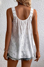 Load image into Gallery viewer, Eyelet Round Neck Wide Strap Tank