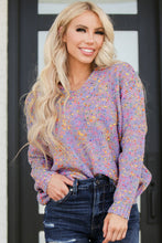 Load image into Gallery viewer, Confetti V-Neck Long Sleeve Sweater