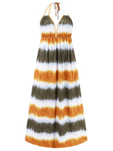 Load image into Gallery viewer, Tie-Dye Halter Neck Sleeveless Dress