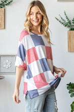 Load image into Gallery viewer, HOPELY Checkered Round Neck Half Sleeve T-Shirt