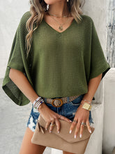Load image into Gallery viewer, V-Neck Batwing Sleeve Knit Top