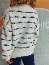 Load image into Gallery viewer, Striped Round Neck Long Sleeve Sweater