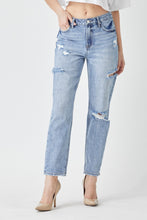 Load image into Gallery viewer, RISEN Distressed Slim Cropped Jeans