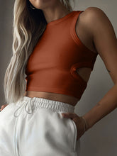 Load image into Gallery viewer, Cutout Round Neck Tank