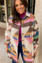 Load image into Gallery viewer, Geometric Button Up Long Sleeve Jacket