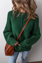 Load image into Gallery viewer, Round Neck Dropped Shoulder Sweater