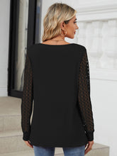 Load image into Gallery viewer, Cutout Round Neck Long Sleeve T-Shirt