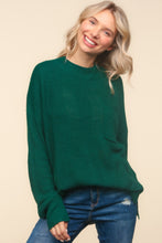 Load image into Gallery viewer, Haptics Full Size Mock Neck Side Slit Knit Top