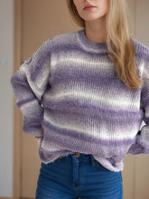 Load image into Gallery viewer, Gradient Round Neck Dropped Shoulder Sweater