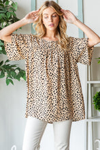 Load image into Gallery viewer, Heimish Full Size Animal Print Flutter Sleeve Blouse