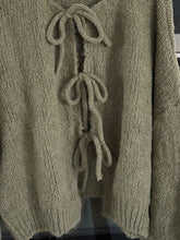 Load image into Gallery viewer, Tied Long Sleeve Dropped Shoulder Cardigan