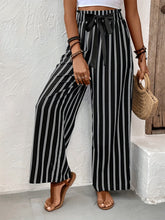 Load image into Gallery viewer, Striped High Waist Wide Leg Pants