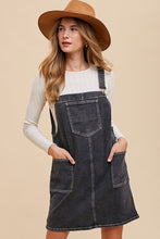 Load image into Gallery viewer, Annie Wear Wide Strap Denim Overall Dress with Pockets