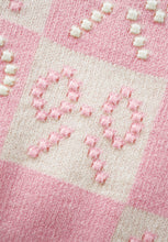 Load image into Gallery viewer, Bow Checkered Round Neck Sweater Vest